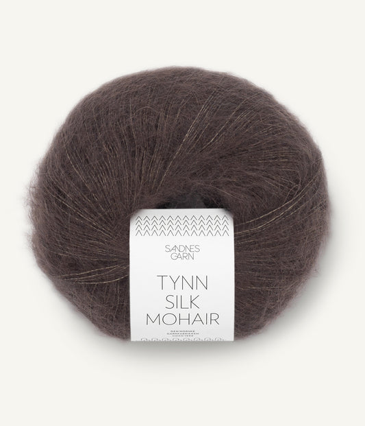 Tynn Silk Mohair 3880 Mork sjokolade
