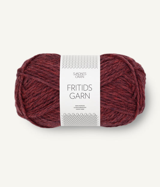 Fritidsgarn 4363 Mork rodmelert