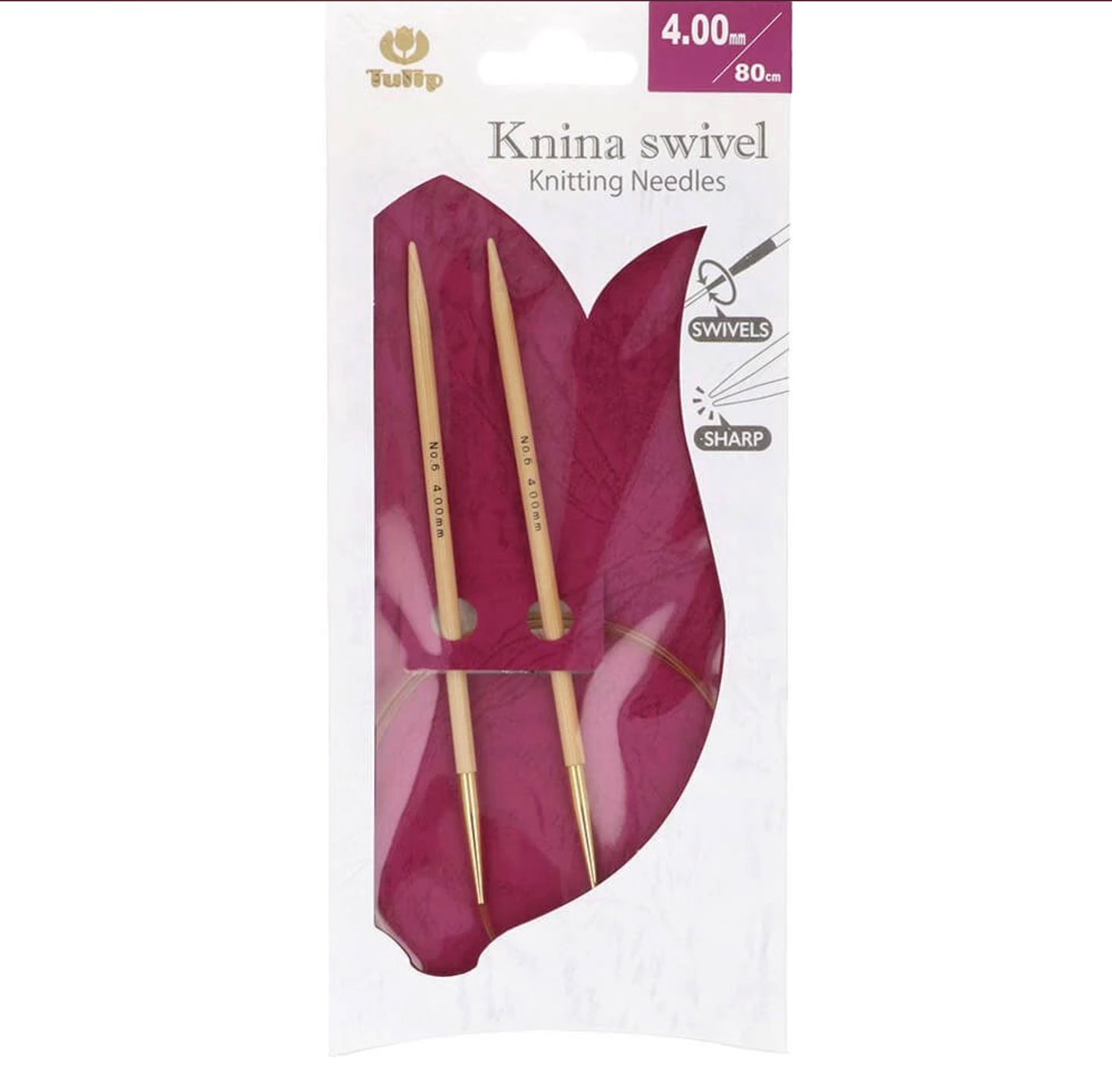 Tulip Rundstricknadel Knina swivel 80cm 4,25mm