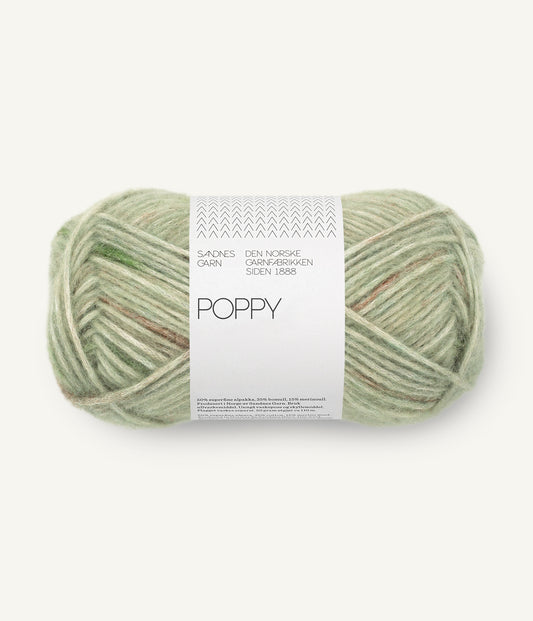 Sandnes Garn Poppy 8520 Green marble