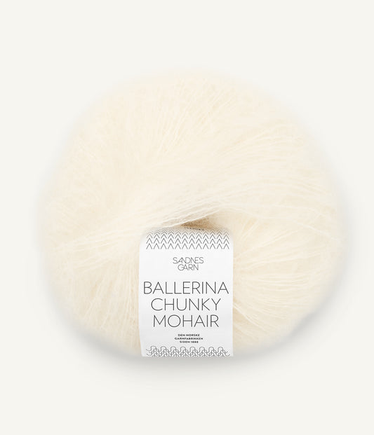 Sandnes Garn Ballerina Chunky Mohair 1012 Weiß