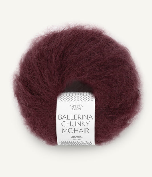 Sandnes Garn Ballerina Chunky Mohair 4372 Dyp Burgunder