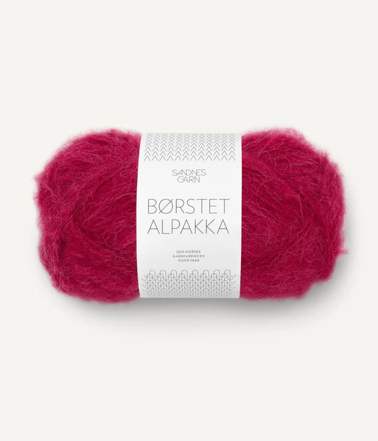 Borstet Alpakka 4255 Rumba red