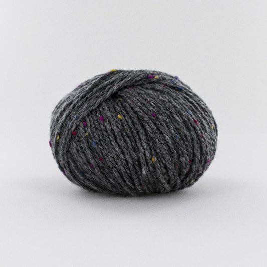SUPER TWEED 05 grau, bunt getupft